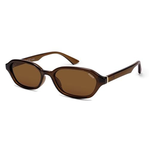 SOJOS Retro Rectangle Polarized Sunglasses for Women Men Trendy Hexagon Narrow Chic Y2K Sunnies SJ2629