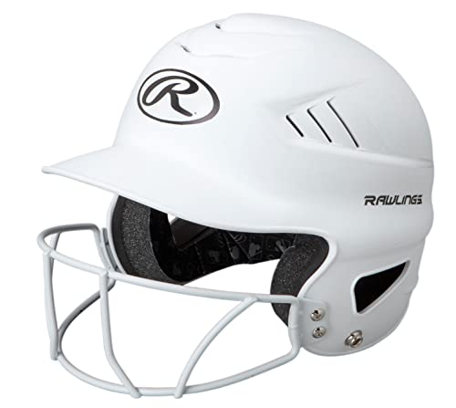 Rawlings | COOLFLO Batting Helmet with Facemask | Fastpitch Softball | One Size Fits Most (6 1/2” – 7 1/2”)