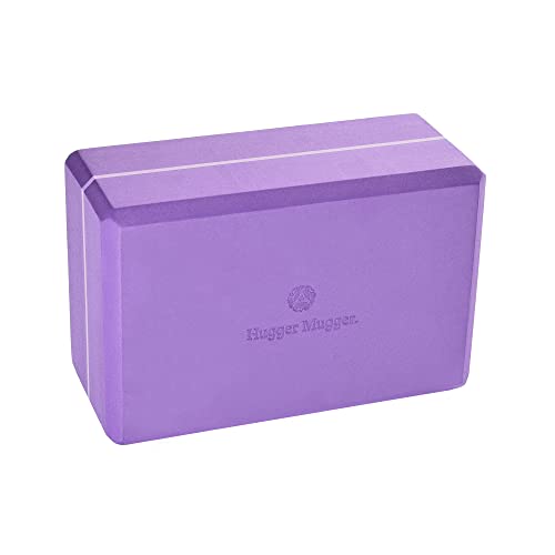 Hugger Mugger 4 in. Foam Yoga Block - Strong and Stable, Beveled Edges for Comfort, Most Favored Block Size, Helps with Al...