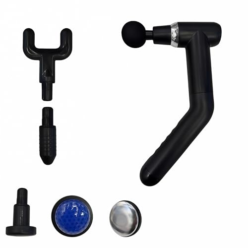 Adjustable Arm Massage Gun with six Interchangeable Heads, Relieves Muscle Soreness,Stiffness and Pain Relief, Black