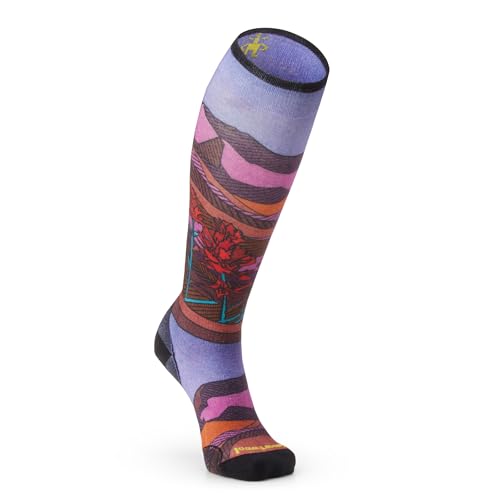 Smartwool Women's Ski Zero Cushion Floral Field Print Over The Calf Socks