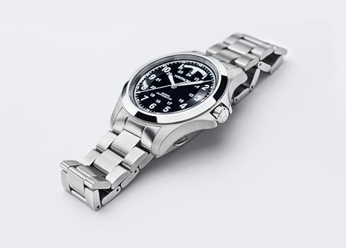 Hamilton Khaki Field King Automatic Men's Watch, 40mm Stainless Steel Case, Swiss Made, Black Dial Analog Wrist Watch for ...