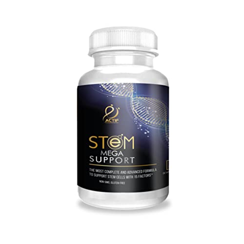 ACTIF Stem Cell Mega Support with 15 Factors - Non-GMO, 2 Month Supply, Made in USA