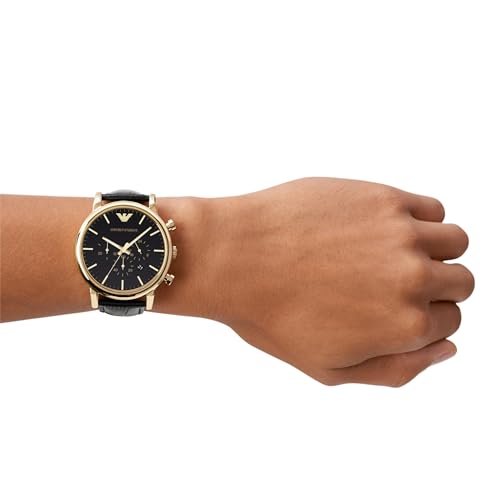 Emporio Armani Men's Three Hand, Automatic or Chronograph Watch with Stainless Steel or Leather Band