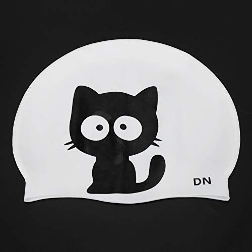 ERYUE Cute Lightweight Silicone Children Swimming Cap for Sports, Unisex, Cat Design, 22.5x5.5x1.5cm