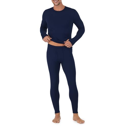 Cuddl Duds Thermal Underwear Shirt and Leggings Set for Men - Heavyweight Fleece Lined Long Johns - Winter Clothes Base Layer