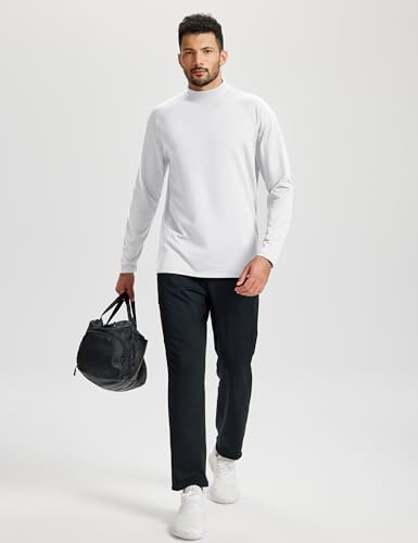 TACVASEN Mens Thermal Fleece Shirt Mock Turtle Neck Base Layer Long Sleeve Athletic Warm Undershirt Winter Running Tops