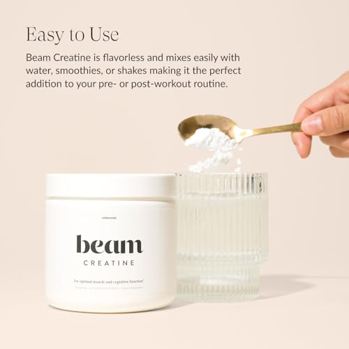 Beam Creatine Powder, Third Party Tested, Micronized Creatine Monohydrate Supplement, Creatine for Women and Men, Muscle S...