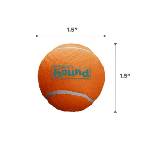 Outward Hound Squeaker Ballz – Squeaky Tiny Tennis Balls for Small Dogs Under 15 lbs, Fetch & Training, X-Small (1.5"), 8-...