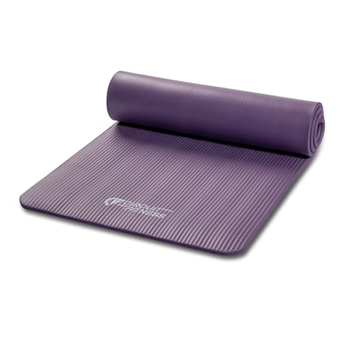 Circuit Fitness by Marcy Non-Slip Multi-Purpose Exercise Yoga Mats with Carrying Strap Multi-Thickness, Multi-Color Options