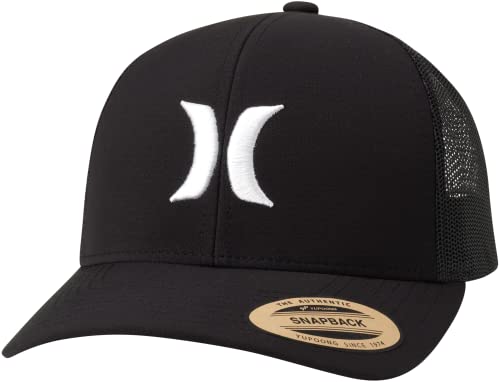 Hurley Men's Caps - Del Mar Mesh Panel Baseball Cap Trucker Hat - Snap Back Hats for Men