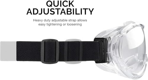 Neiko Pro 53875B Clear Protective Lab Safety Goggles, Chemistry Lab Goggles, Scientific, Construction Goggles, Contractor,...