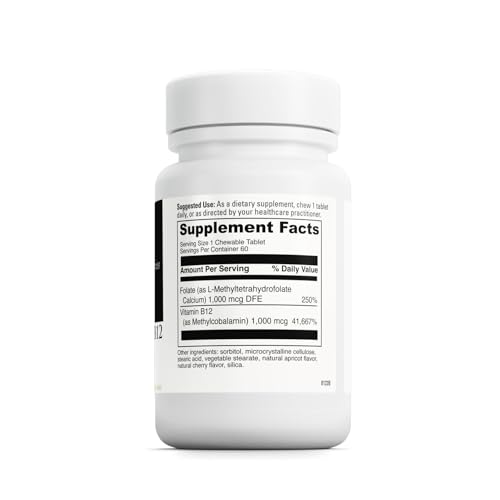 DAVINCI Labs Active Folate B12 Chewable - Dietary Supplement to Support Heart Health, Healthy Nerves, Immune Function and ...