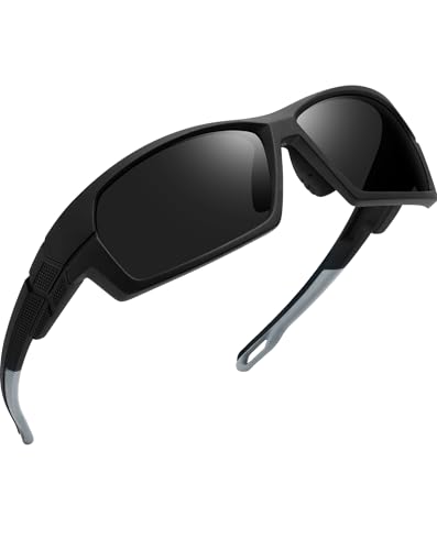 Joopin Sports Sunglasses Polarized Men Women Wrap Around Sun Glasses UV400 Protection Shades Rectangle Sunnies