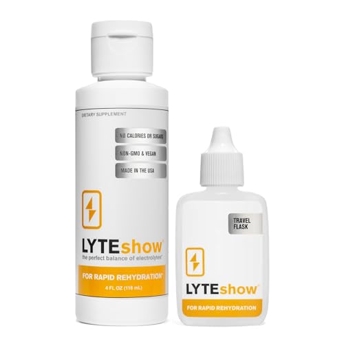 LyteShow - Electrolyte Drops for Rapid Rehydration + Digestion + Brain + Energy + Immunity | No Sugar | Trace Minerals | U...