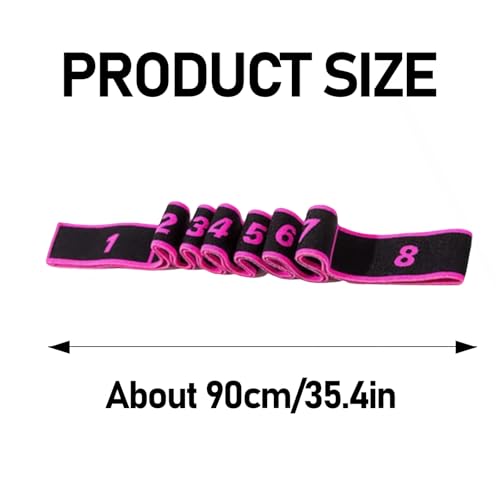 Fitness Resistance Band for Stretching and Yoga, 8-Section Elastic Training Bands for Full Body Stretching Shaping