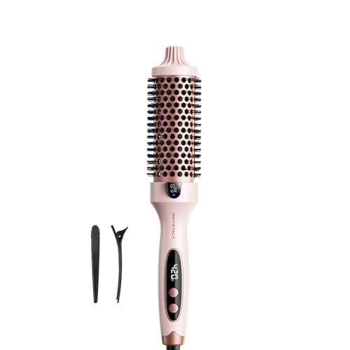 Wavytalk Thermal Brush, Blowout Boost 1.5 inch Heated Round Brush for Blowout Look, Dual Voltage, Pink, Sakura, Tourmaline...
