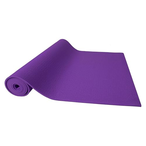Fitvids All Purpose 1/4-Inch High Density Anti-Tear Exercise Yoga Mat with Carrying Strap, Multiple Colors