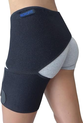 Hip Brace for Sciatica Pain Relief - Compression Support Wrap for Thigh Injury, Pulled Groin Muscles, Lower Back Pain, Hip...