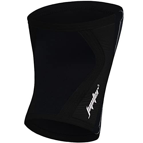 Jupiter Knee Sleeves (1 Pair), 7mm Compression Knee Braces for Squats,Weightlifting,Powerlifting,Cross Training for Men & ...
