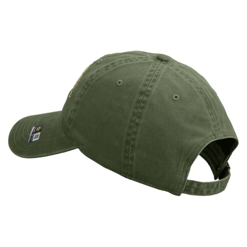 U.S. Army 2nd Armored Division Embroidered Washed Solid Pigment Dyed Cotton Twill Brass Buckle Cap
