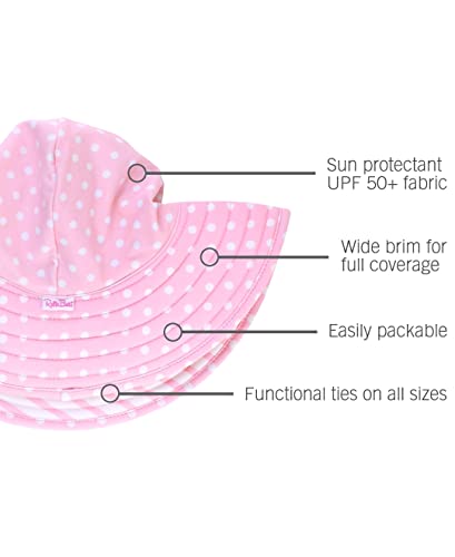 RuffleButts® Baby/Toddler Girls UPF 50+ Sun Protective Wide Brim Swimwear Sun Hat