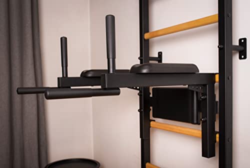BenchK - Wooden Swedish Ladder Wall Stall Bar - Indoor Chin Up Bar Workout Equipment for Home Exercise, Physical Therapy, ...