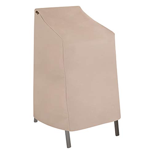 Modern Leisure Chalet Stackable/High Back Bar Chair Cover - Weather-Resistant Fabric - Outdoor Furniture Protection Perfec...