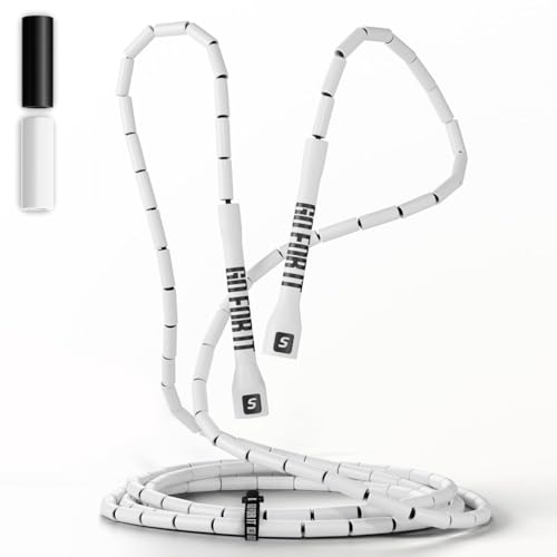 Sportbit Elite Beaded Jump Rope – Adjustable for Kids & Adults, Durable Fitness Skipping Rope for Cardio, Gym, Home & Outd...