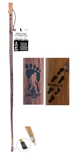 SE 55-Inch Bigfoot Stamped Hard Pine Hiking, Walking, Trekking Stick with Metal Reinforced Rubber Tip