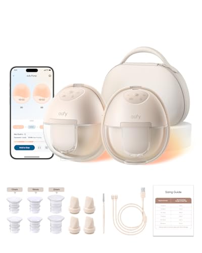 eufy Security Breast Pump S1 Pro, Heated Wearable, Slim Hands-Free with Industry-Leading HeatFlow Tech, Wireless Charging ...