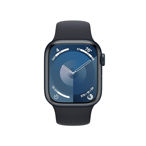 Apple Watch Series 9 GPS 41mm Midnight Aluminum Case with Midnight Sport Band - S/M (2023)