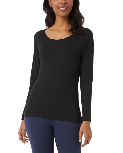 32 Degrees Women's Cozy Heat Base Layer Scoop Neck Top - Thermal Long Sleeve Shirt for Cold Weather