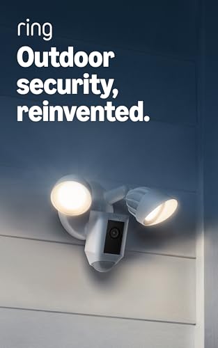Ring Floodlight Cam Wired Plus (newest model), Outdoor home or business security with motion-activated 1080p HD video and ...