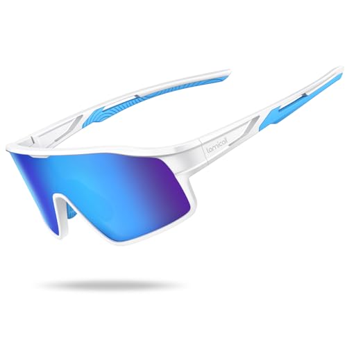 Lamicall Polarized Sport Sunglasses for Age 8-14 Kids - UV400 Protection Baseball Cycling Sun Glasses Gifts for Boys Girls