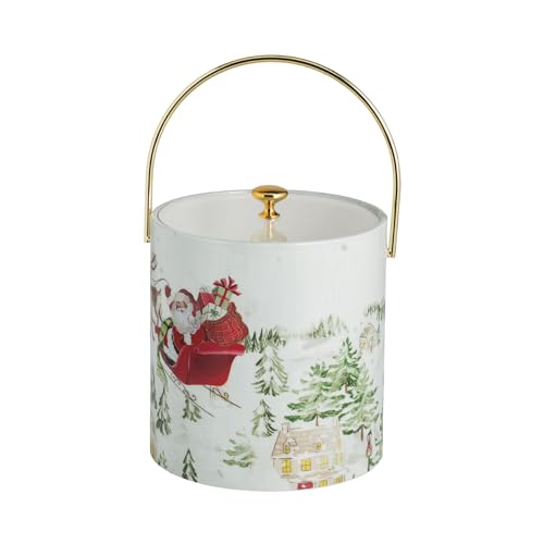Mud Pie Christmas Santa Scene Ice Bucket