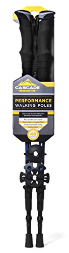 Cascade Mountain Tech Lightweight Aircraft-Grade Aluminum Trekking Poles with Extended Down Grip Plus Tip Kit