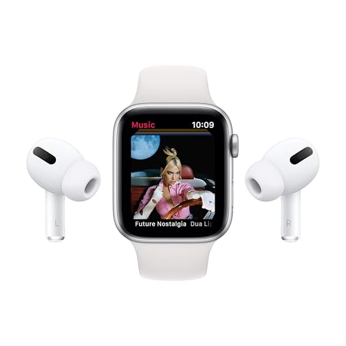 Apple Watch Series 6 (GPS, 40mm) - Silver Aluminum Case with White Sport Band (Renewed)