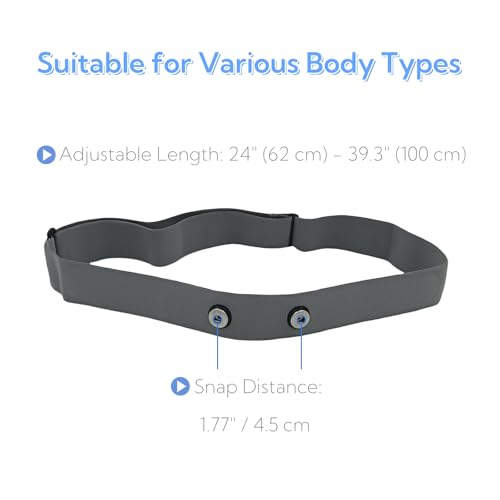 Polar H10 Replacement Chest Strap, Adjustable Heart Rate Monitor Strap Compatible with Polar H9/H7, Garmin, Wahoo TICKR, C...