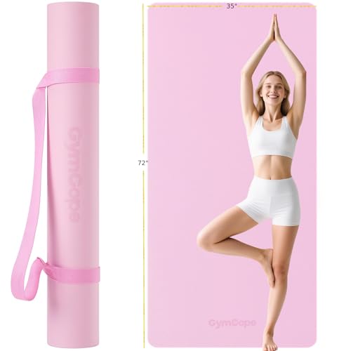 Extra Large Yoga Mat – 72"x48" or 78"x57", 1/4"–1/2" Thick Mat for Women & Men, TPE Non-Slip Pilates Mat for Home Gym, Yog...