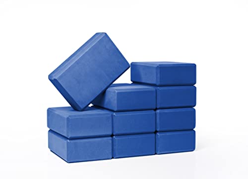 Hello Fit 3" Yoga Block, 10 Pack Bulk EVA Foam Yoga Blocks, Firm and Supportive Yoga Brick, Balance Foam for Stretching, P...