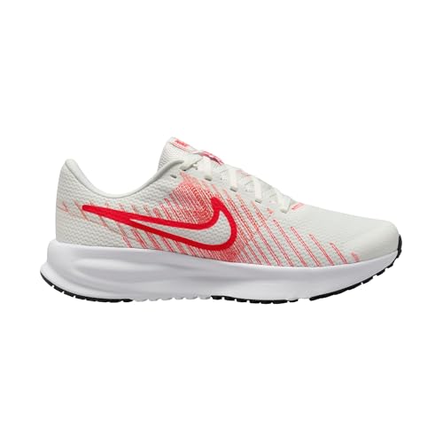 Nike Men's Run Defy Road Running Shoes, Summit White/Bright Crimson-Turf Orange, 8