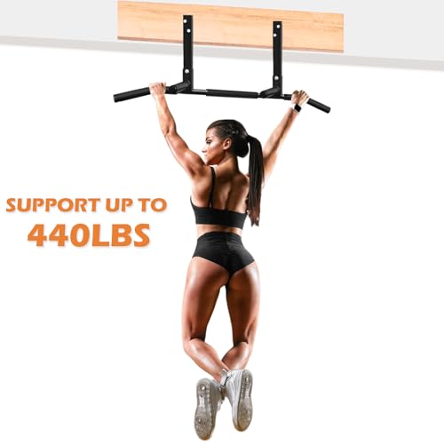 ATENTO Pull Up Bar, Chin Up Bars Ceiling Mount, Workout for Home Gym, Beam, Crossfit - Heavy-Duty, Foam Grip, Easy install...