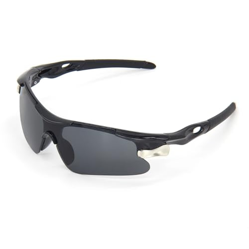 ZOSIMP Unisex Sports Sunglasses with UV400 & Shatterproof Lenses, Windproof Lightweight Frame for Outdoor Sports