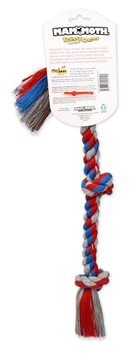 Mammoth Flossy Chews Rope Tug – Premium Cotton-Poly Tug Toy for Dogs – Interactive Rope Toy (Colors May Vary)