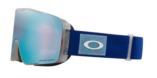 Oakley Line Miner Pro Low Bridge Fit Snow Goggle, Crystal Blue Strap w/Prizm Snow Sapphire Iridium Lens, Medium