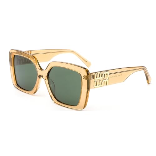 Aydicon Trendy Square Polarized Women's Sunglasses UV 400 Protection MB1422