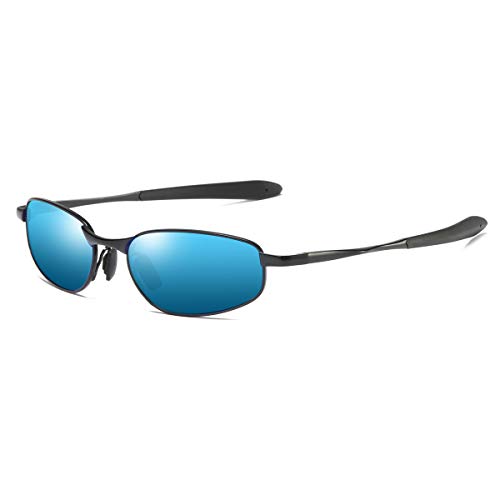 ZHILE Polarized Sunglasses Small Size Rectangular Metal Frame for Men and Women UV400 Protection