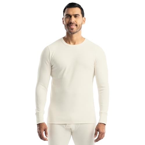 Realtree Mens Heavyweight Cotton Polyester Long Sleeve Thermal Underwear Top