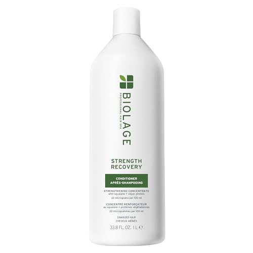 Biolage Strength Recovery Conditioner - Moisturizes & Strengthens Damaged Hair, Softness & Shine, Hydrates and Repairs Dam...